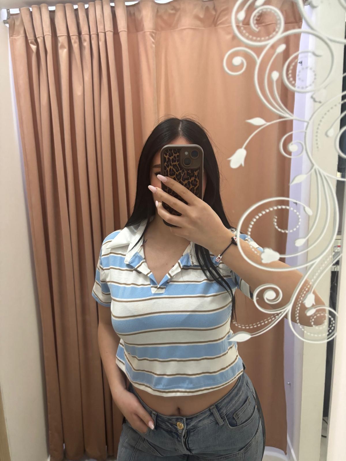 Polo Crop Righe
