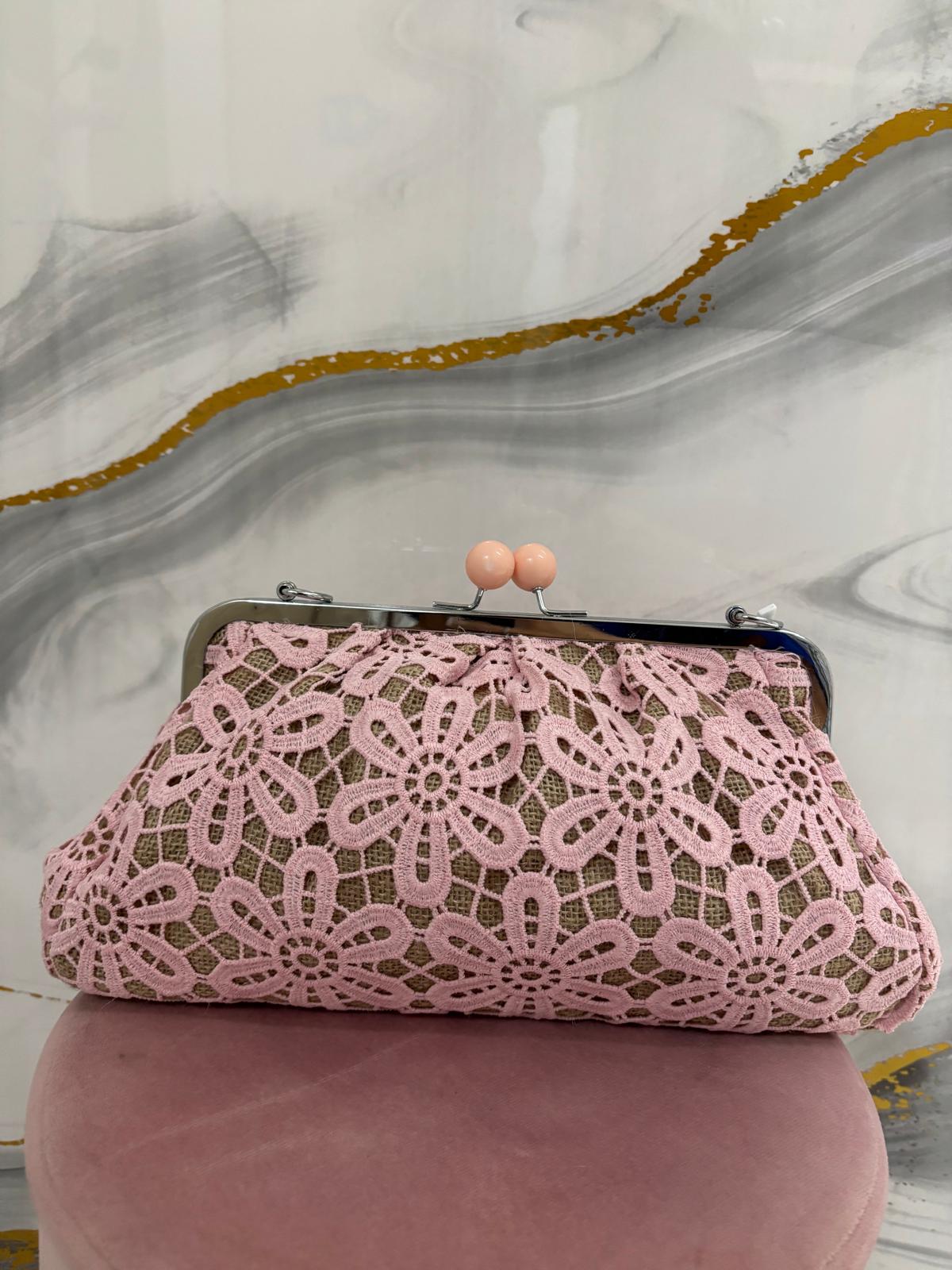 Clutch Pizzo Rosa