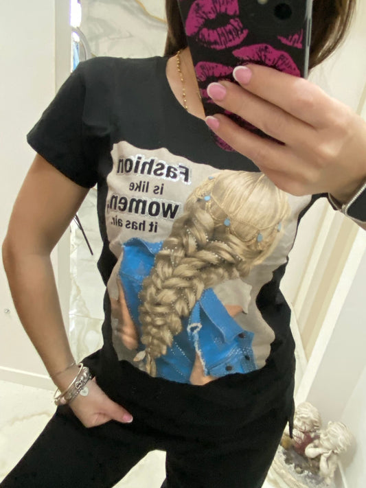T-shirt treccia