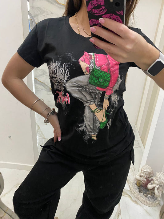 T-shirt borsa verde