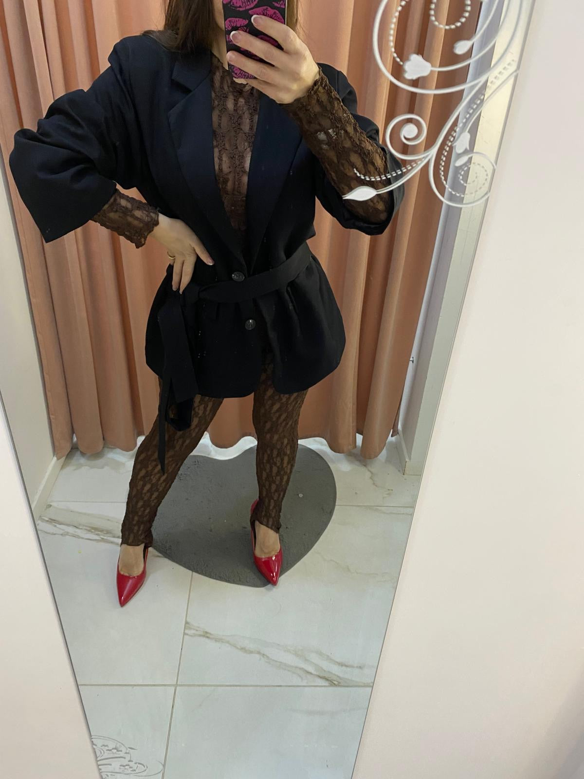 Leggings merlettato