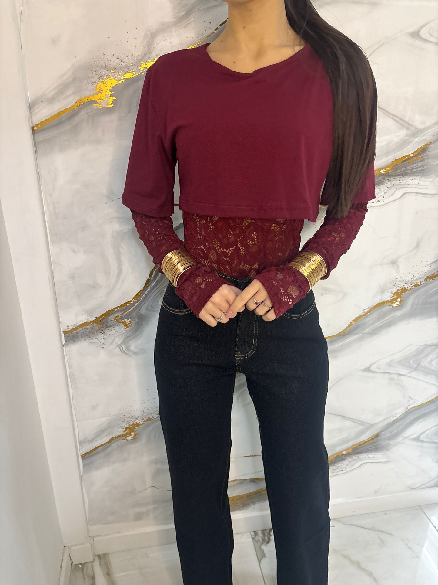 Body merletto sgambato