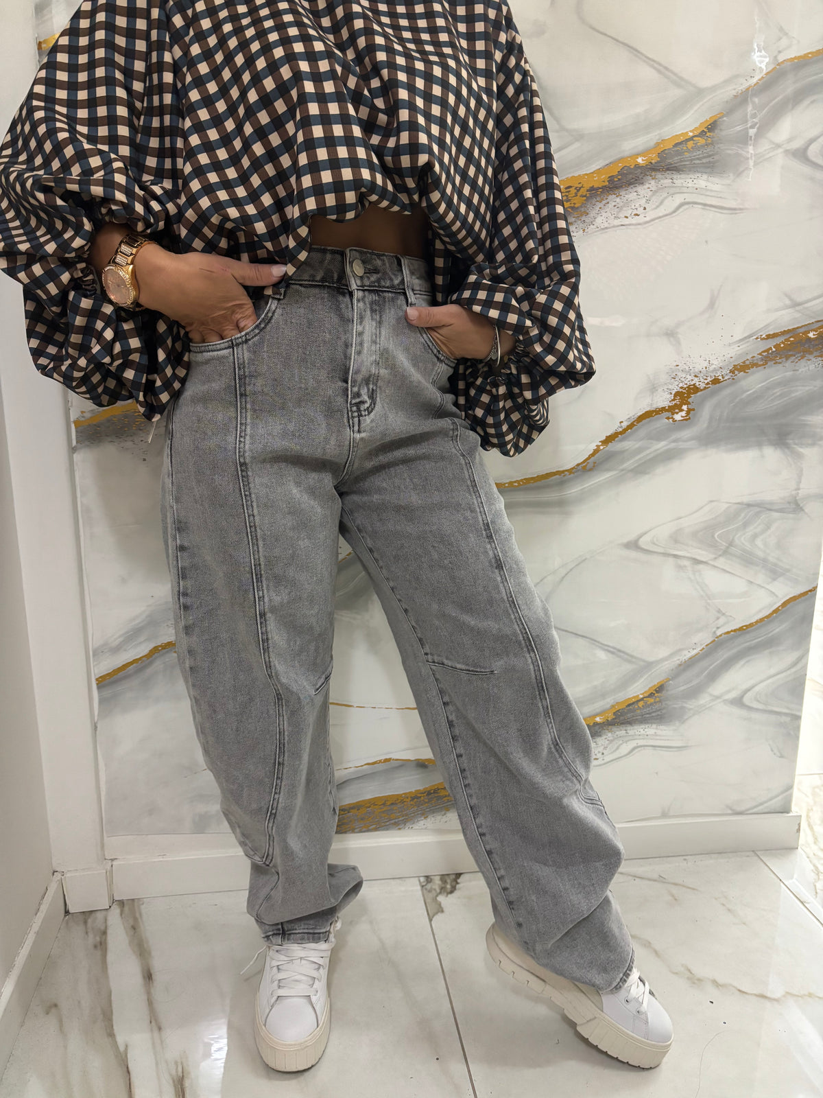 Jeans Basic Grigio