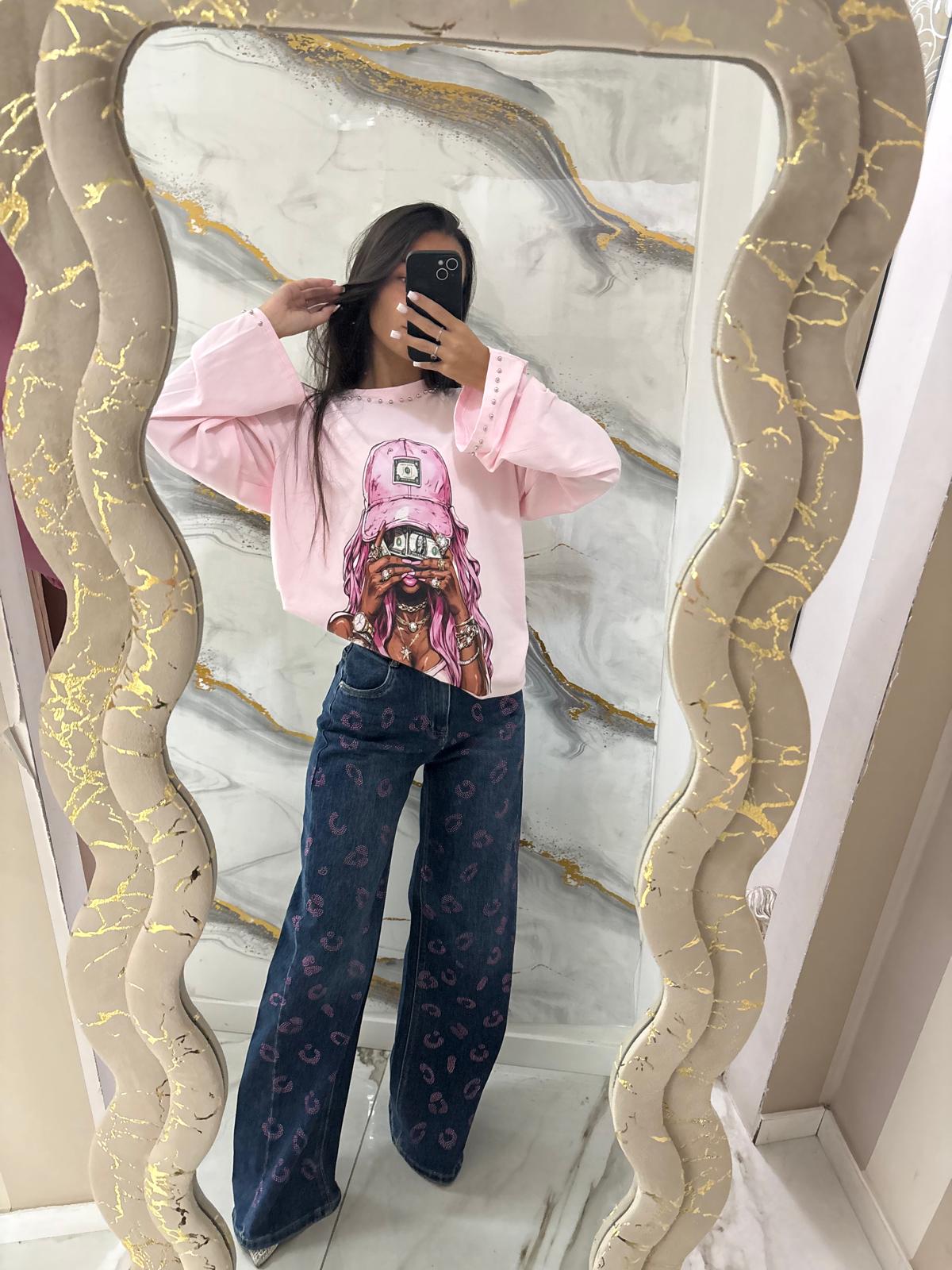 Jeans Maculato Pink