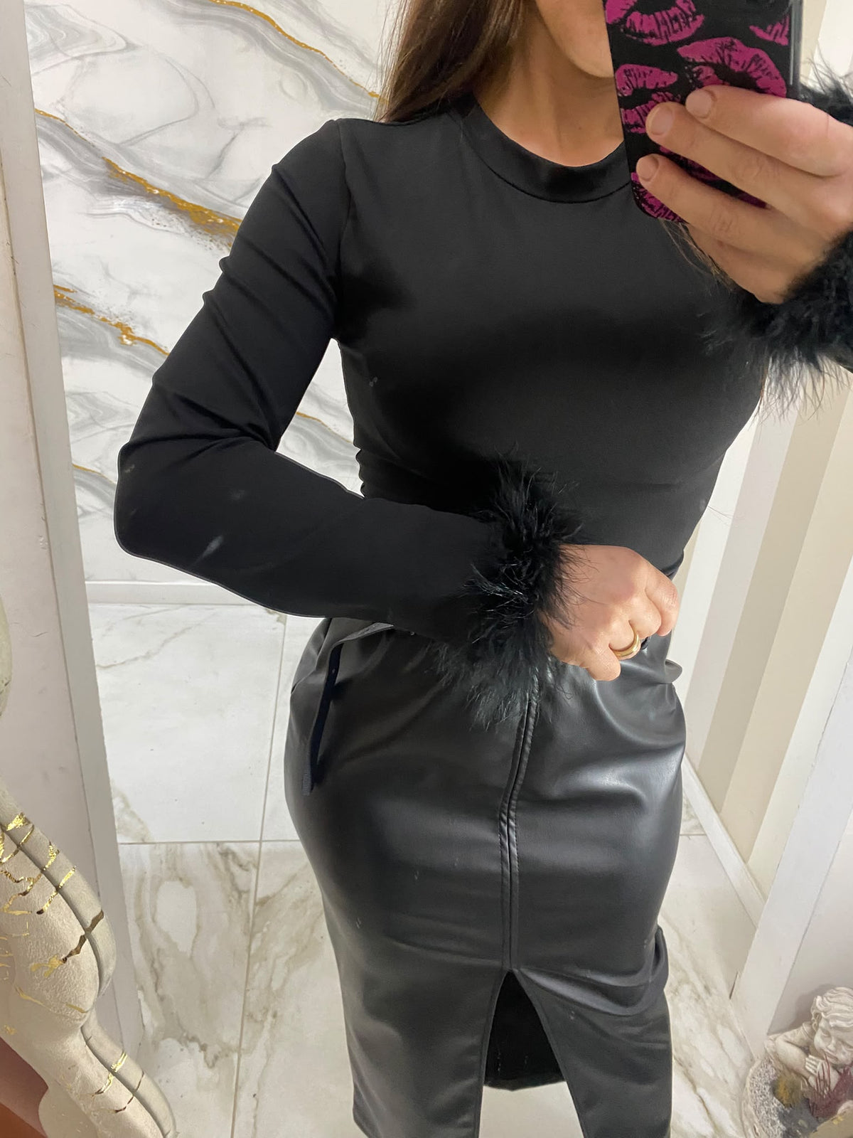 Maglia Crop Piume